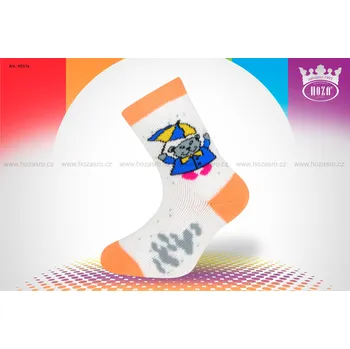 Hoza Kojenecké ponožky - medvídek s deštníkem - H255-a Barva: oranžová, Velikost: 24-36 měsíců