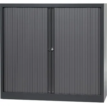 Šatní skříň BISLEY Roletová skříň Bisley ET412/11/2S, korpus - Parma (bp6), strukturovaný lak, Vyberte roletu: tmavě šedá