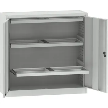 Skříňka na nářadí KOVOS Univerzální skříň s výsuvnými rámy SPS_04_B_R, červená