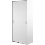 Šatní skříň Sida 77 cm s pusuvnými dveřmi bílá