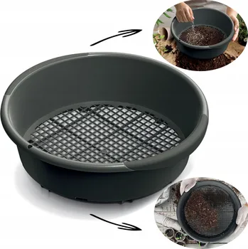 Cedník a síto Zahradní síto na prosévání zeminy, písku a kompostu