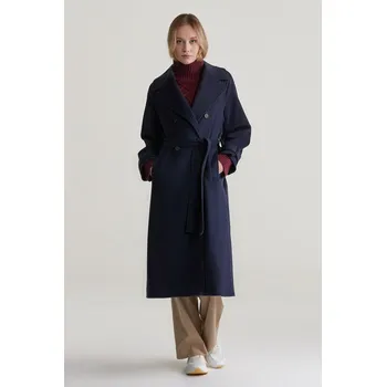 Dámský kabát KABÁT GANT WOOL TRENCH COAT EVENING BLUE