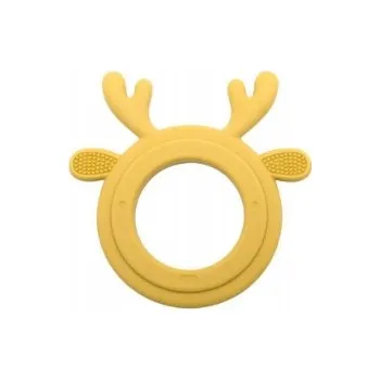 Kousátko na prořezávání zoubků Bosso Baby silikonové žluté