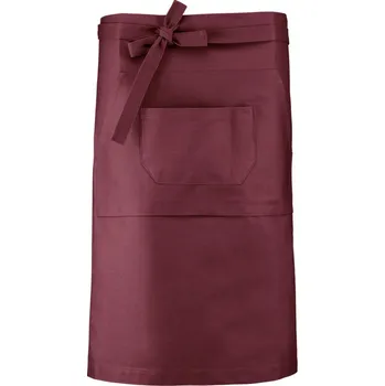 Pracovní zástěra Kariban Zástěra K 887, 90x62,5cm, barová, středně dlouhá, unisex COT20K88705499-wine Vínová UNI