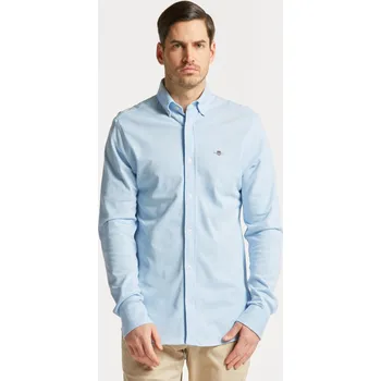 KOŠILE GANT REG JERSEY PIQUE SHIRT CAPRI BLUE
