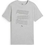 Chlapecké triko Puma ESSENTIALS LOGO LAB HOG TEE B 152 Šedá, Černá