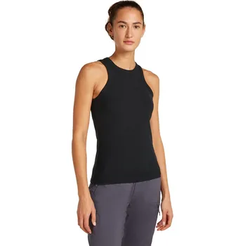 Dámské merino tílko ICEBREAKER Wmns Rib Lotus Tank, Black velikost: XS