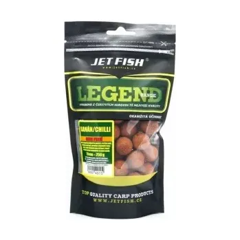 JET FISH Legend range - Extra tvrdé boilie 250g - 20mm : BANÁN / CHILLI