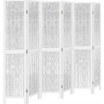 Paraván Dekorační paraván 6-dílný bílý - 210x180 cm