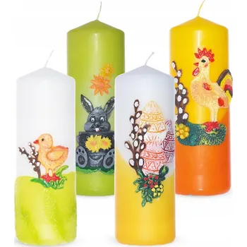 Svíčka Velikonoční svíčka válec 5/14 cm