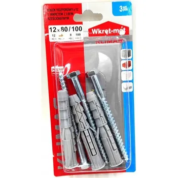 Vrták Dřevěné kolíky Wkręt-Met 12 x 80 mm 3 ks