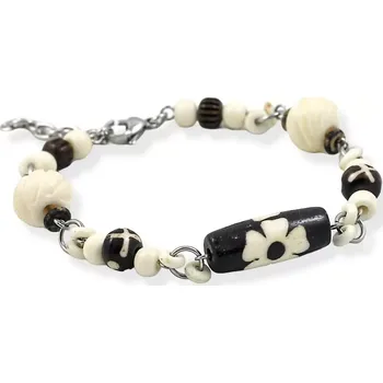 Náramek Náramek Kostěný s květy