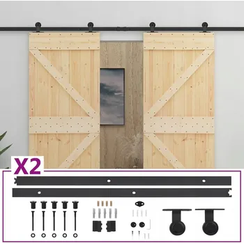 Interiérové dveře Posuvné dveře borovice 100x210 černé