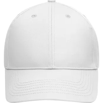 Pracovní přilba Myrtle Beach Kšiltovka MB 6249, 6 panelová, bio bavlna COT03624900199-white Bílá UNI
