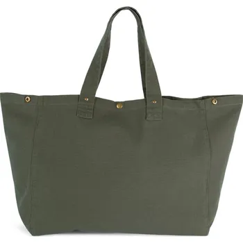 Nákupní taška KiMood Taška KI 3208 velká, 64x37x17cm COT193208am799-washed komb UNI Zelená sepraná kombu