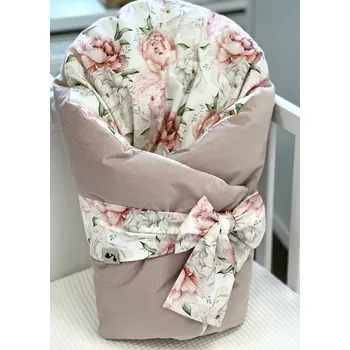 Zavinovačka Péřová zavinovačka - pudrová s pivoňkami