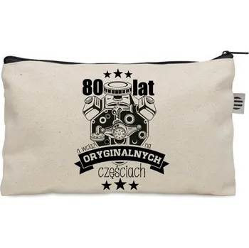 Kosmetická taška KOSMETICKÁ TAŠTIČKA béžová k 80. narozeninám - vtipný dárek KO_154