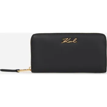 Peněženka PENĚŽENKA KARL LAGERFELD K/SIGNATURE CONTINENTAL WALLET BLACK/GOLD