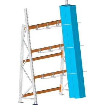 Dílenský regál META MULTIPAL - přístavný regál na svislé skladování do 200 kg typ 91519