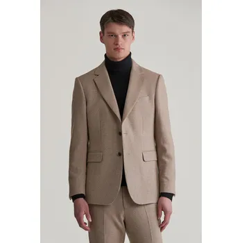 Pánské sako SAKO GANT SLIM HERRINGBONE SUIT BLAZER CACAO