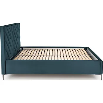 Ložnice Manželská postel Halmar MODULO W1 postel 160 - čelo tmavě zelená tap. Monolith 37 (1p=1szt)