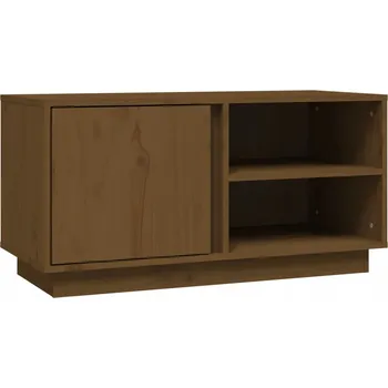 Televizní stolek TV stolek Lite, borovicové dřevo 80x35x40,5 cm - Medově hnědá