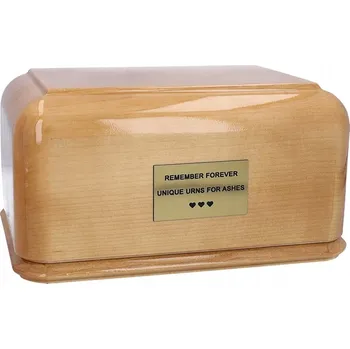 Smuteční dekorace Dřevěná pohřební urna Urna na lidský popel Personalizovaná urna