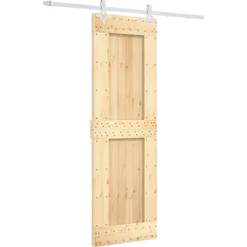 Interiérové dveře Posuvné dveře z borovicového dřeva - 70x3,6x210 cm, bílé