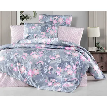 Povlečení Prodloužené povlečení bavlna 140x220, 70x90cm Sarah pink