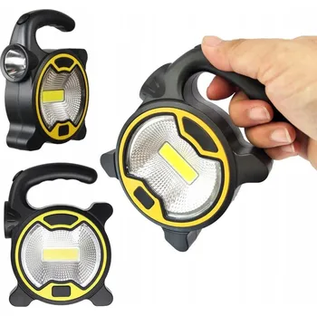 Svítilna LED dílenská svítilna na baterie, silná, praktická, turistická, pro přežití