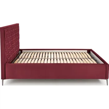 Ložnice Manželská postel Halmar MODULO W2 postel 160 - čelo bordó tap. Monolith 59 (1p=1szt)