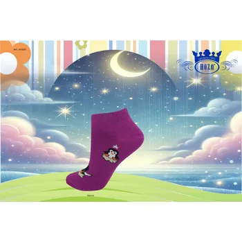 Dětské kotníkové tučnák od 69kč-H1005 Barva: Fialová, Velikost: 23-26