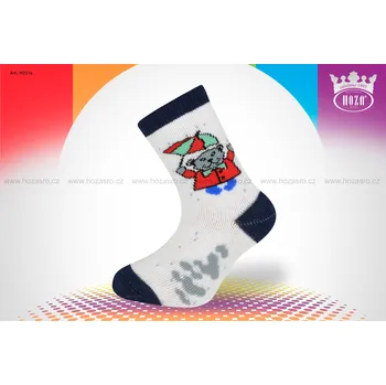 Hoza Kojenecké ponožky - medvídek s deštníkem - H255-a Barva: tmavá modrá, Velikost: 0-6 měsíců