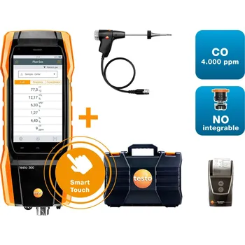 Revizní přístroj Testo SE & Co. KGaA Inovativní testo testo 300 Longlife sada 1 s tiskárnou - Analyzátor spalin (O2, CO až do 4,000 ppm, NO – možnost)