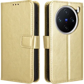 Pouzdro na mobilní telefon Crazy knížkové pouzdro na Vivo X200 5G - zlaté