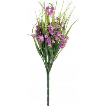 umělá květina KYTICE 5 VĚTVÍČEK S KONVALINKAMI 30 CM RŮŽOVÁ UMĚLÉ KVĚTY DO KUCHYNĚ OBÝVÁKU