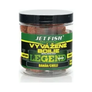 Nástraha JET FISH Legend range Vyvážené boilie : BANÁN / CHILLI 250ml - 24mm