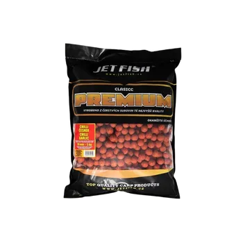 Boilies JetFish Jet Fish Premium clasicc boilie 20mm CHILLI ČESNEK 5kg