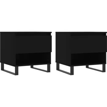 Konferenční stolek Konferenční stolek imitace dřeva černý 50x46x50 cm