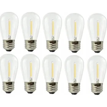 Žárovka Balení 10 ks LED žárovka E27 1W S14 pro girlandy