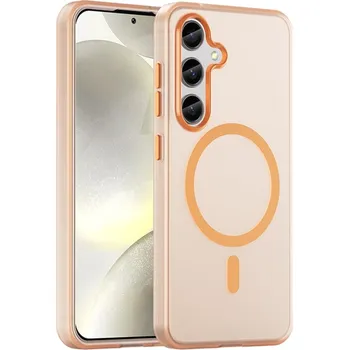 Pouzdro na mobilní telefon Frost gelový obal s podporou MagSafe na Samsung Galaxy S24+/S25+ - oranžový