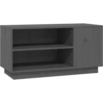 Televizní stolek TV stolek dřevěný šedý 80x35x40,5 cm