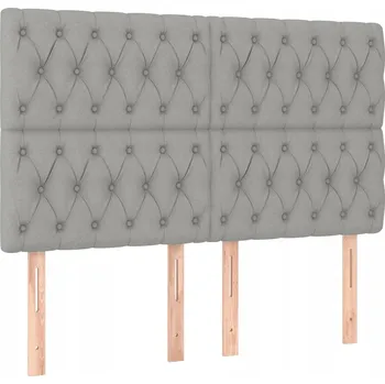 Čelo postele světle šedé 160x118/128 cm, sada 4 ks