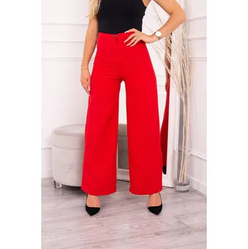 Dámské kalhoty Široké kalhoty červené L