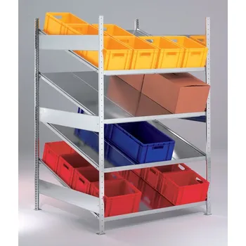 Dílenský regál META META CLIP 3M - přístavný regál se šikmými policemi typ 91075