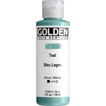 Výtvarná barva Akrylová barva Golden Fluid - 2369 Teal Objem: 118 ml