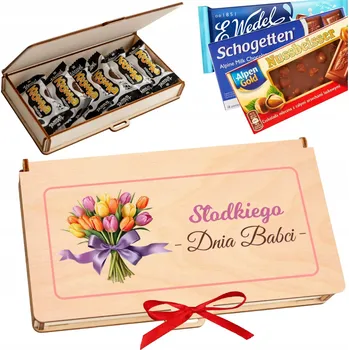 Obraz Dárek pro babičku, čokoládová krabička , čokoládový dárek k babičce
