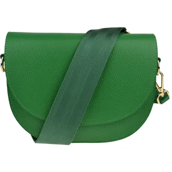 Kabelka NovaKabelka.cz Kožená italská crossbody kabelka Ramona Verde s přídavným popruhem II