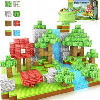 ostatní stavebnice MAGNETICKÉ STAVEBNICE PRO DĚTI HRAČKA MAGNETICKÉ 48 KS BLOKŮ