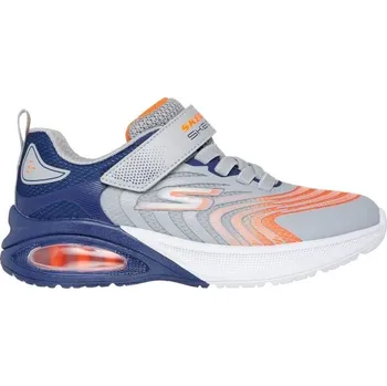 Chlapecké tenisky Dětská volnočasová obuv Skechers MICROSPEC MAX ADVANCE 30 Šedá, Oranžová, Bílá